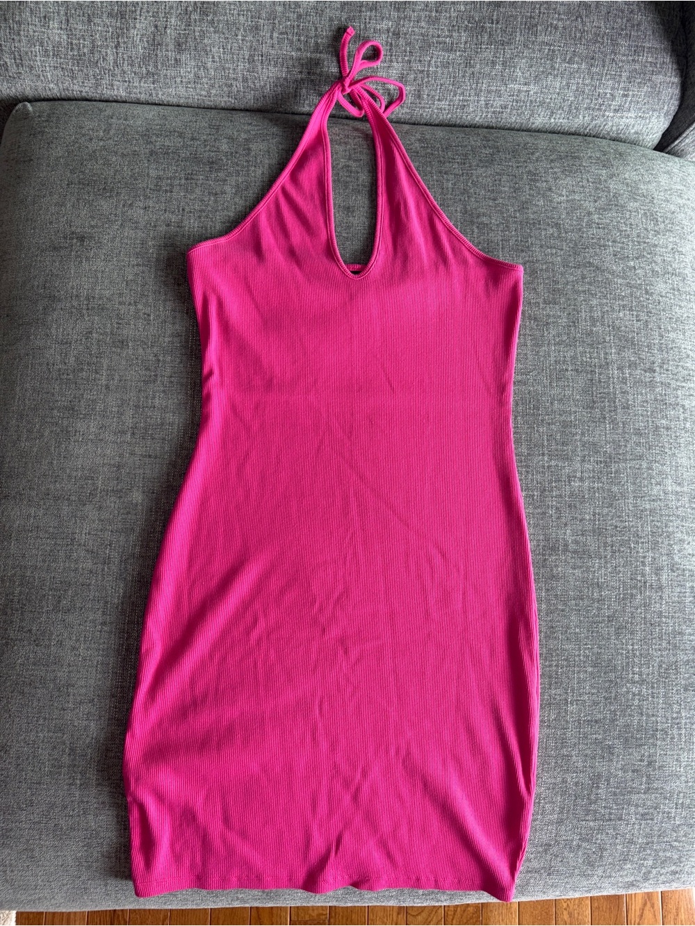 wild fable Hot Pink Ribbed Halter Top